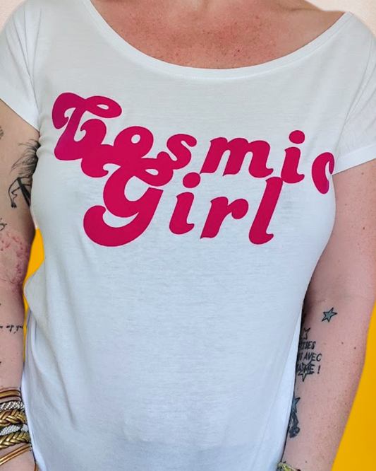 T-shirt à manches courtes blanc - Cosmic Girl